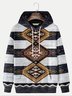 JoyMitty Men's Aztec Print Art Festive Hooded Sweatshirt