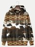 JoyMitty Men's Aztec Print Art Festive Hooded Sweatshirt