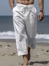 Men's Beach Breathable Natural Fiber Loose Casual Trousers