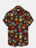 Christmas Lights Plaid Print Men's Button Pocket Shirt